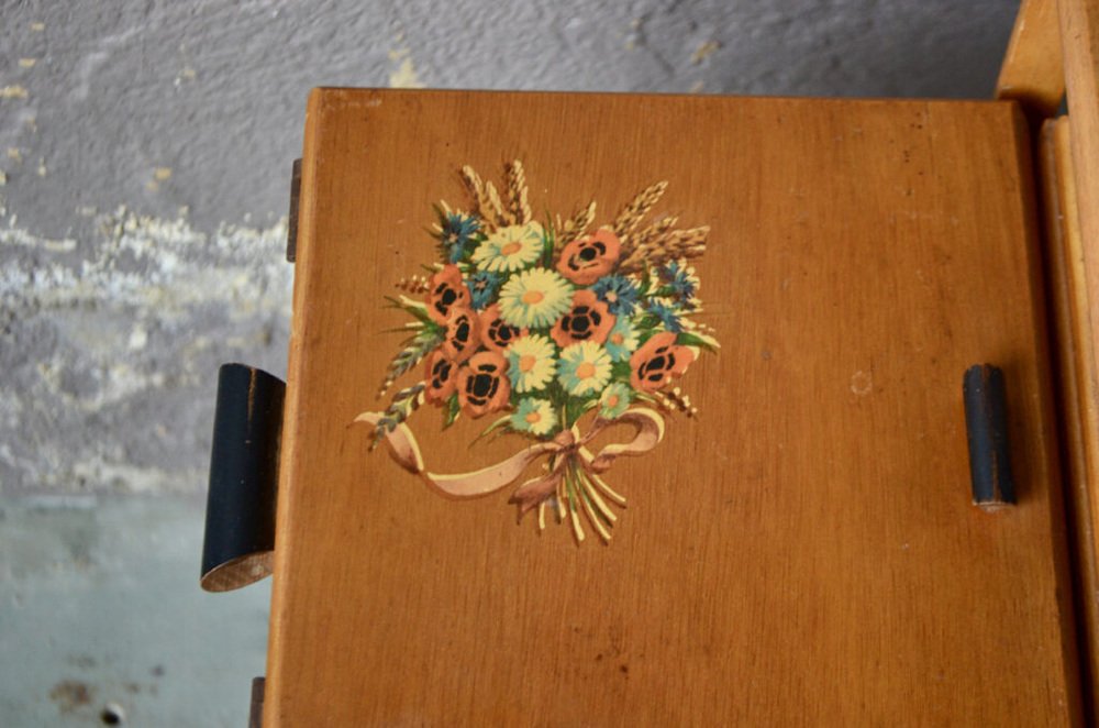 Sewing Cabinet with Compass Feet, 1950s