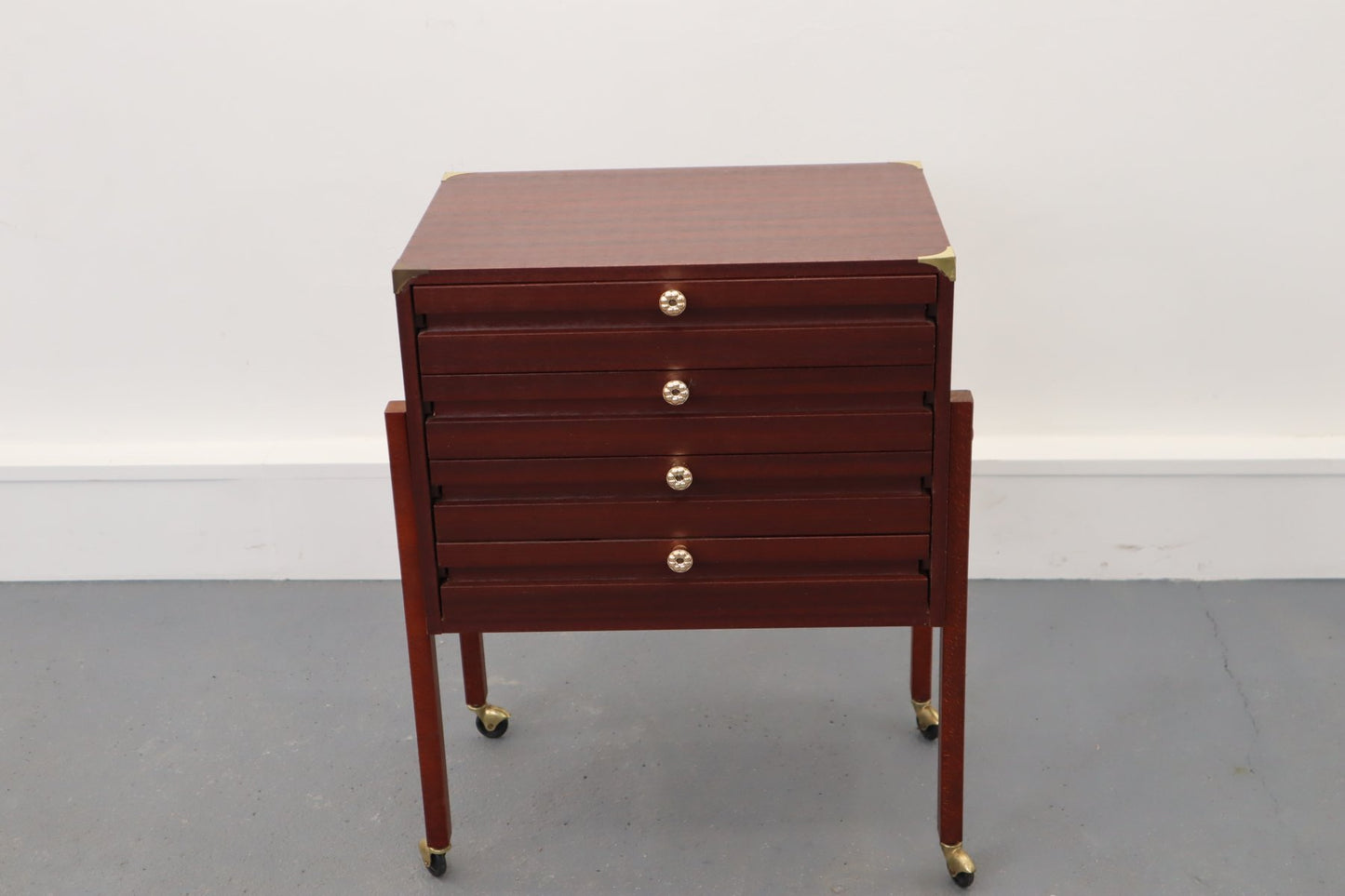 Sewing Chest of Drawers on Wheels, 1960s