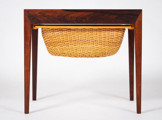 Sewing Table in Rosewood by Severin Hansen for Haslev Furniture Carpentry, 1950s