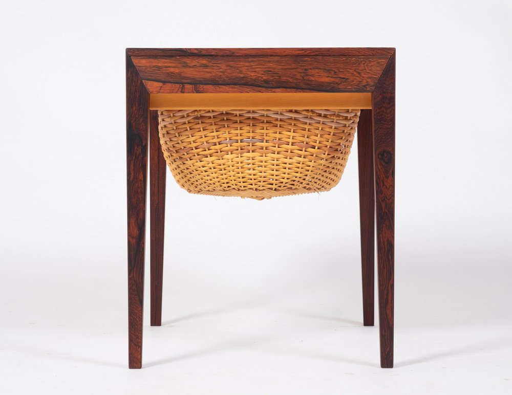 Sewing Table in Rosewood by Severin Hansen for Haslev Furniture Carpentry, 1950s