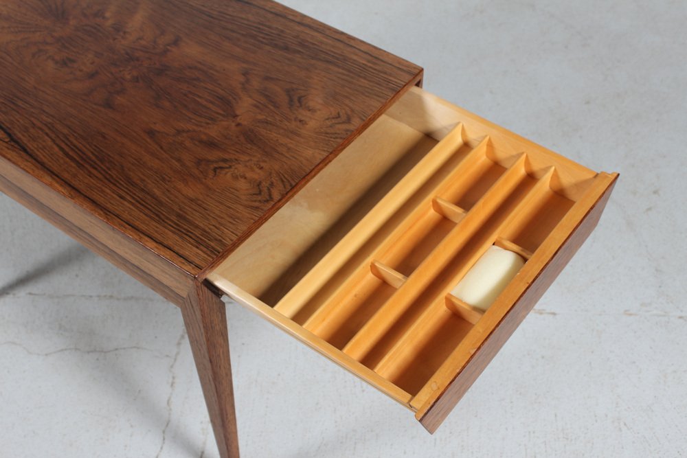 Sewing Table in Rosewood by Severin Hansen for Haslev Møbelsnedkeri, Denmark, 1970s