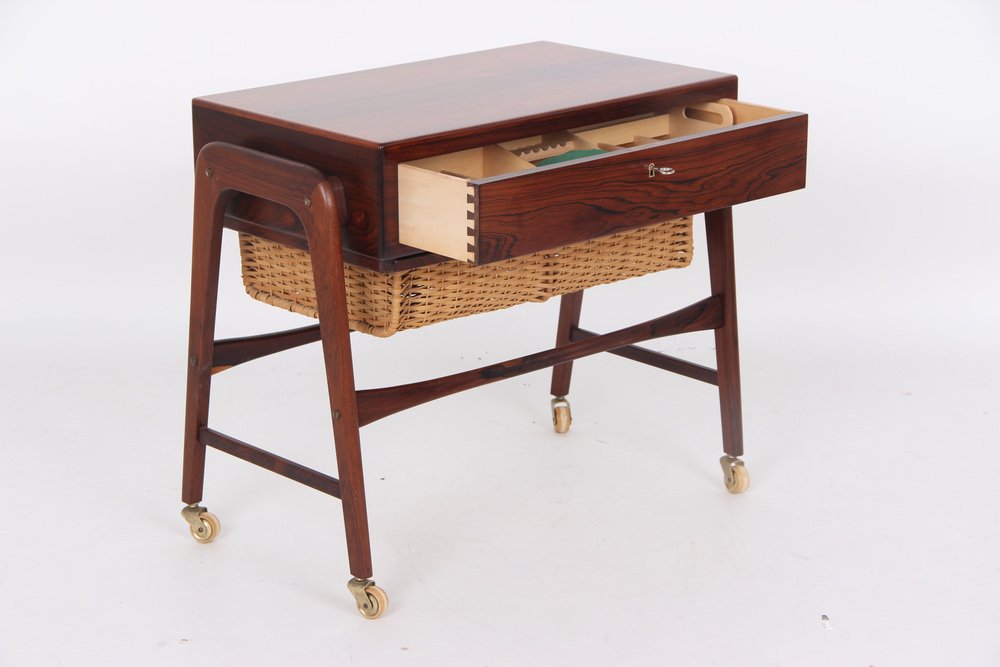 Sewing Table in Rosewood, Denmark, 1950s