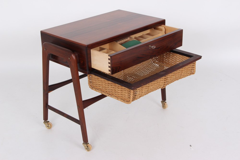 Sewing Table in Rosewood, Denmark, 1950s