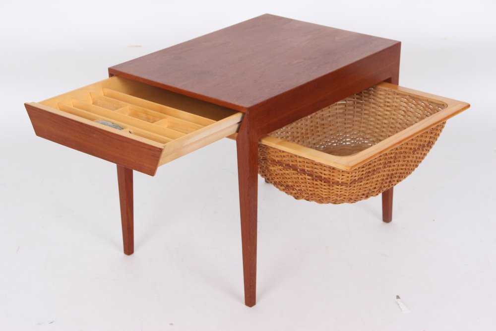 Sewing Table with Details by Severin Hansen for Haslev Møbelsnedkeri, 1960s