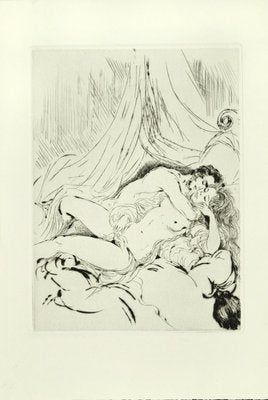 Sexual Encounter - Original Etching ad Drypoint by A. Doré - Late 1900 Late 1900-ZCI-755761