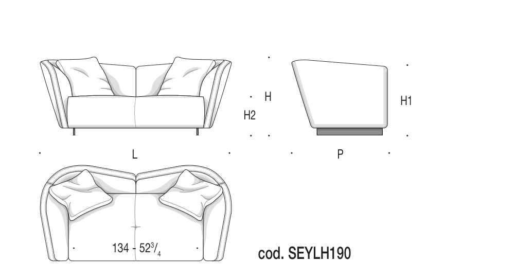 LOUNGE SEYMOUR SEYLH190 도면