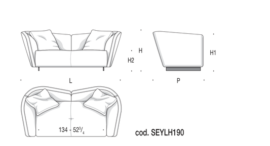 LOUNGE SEYMOUR SEYLH190 도면