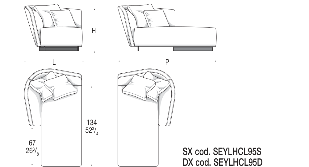 LOUNGE SEYMOUR SEYLHCL95 도면