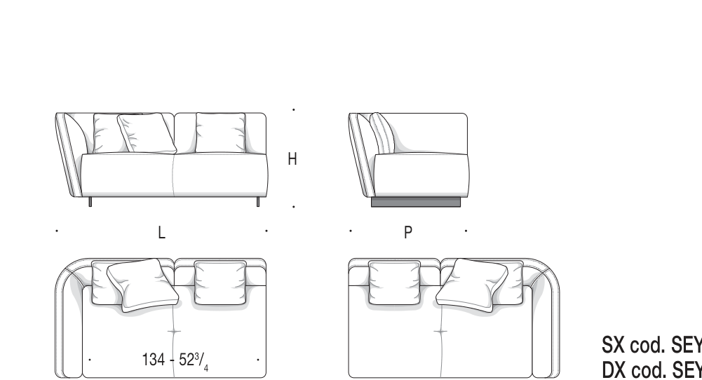 LOUNGE SEYMOUR SEYLL154 도면