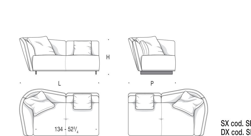 LOUNGE SEYMOUR SEYLMET162 도면