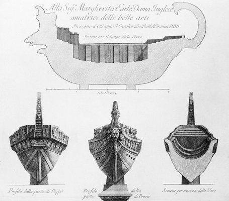 Sezione per il Luogo della Nave - Etching by G.B. Piranesi - 1778 1778-ZCI-756791