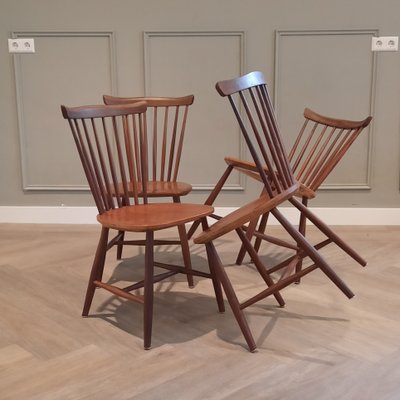 SH41 Dining Chair by Yngve Ekstrom for Nesto Pastoe, 1960s, Set of 4-SJU-1134320