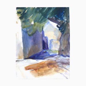 Shadow and Tree - Original Watercolor by Armin Guther - 1986/88 1986/88-ZCI-762207