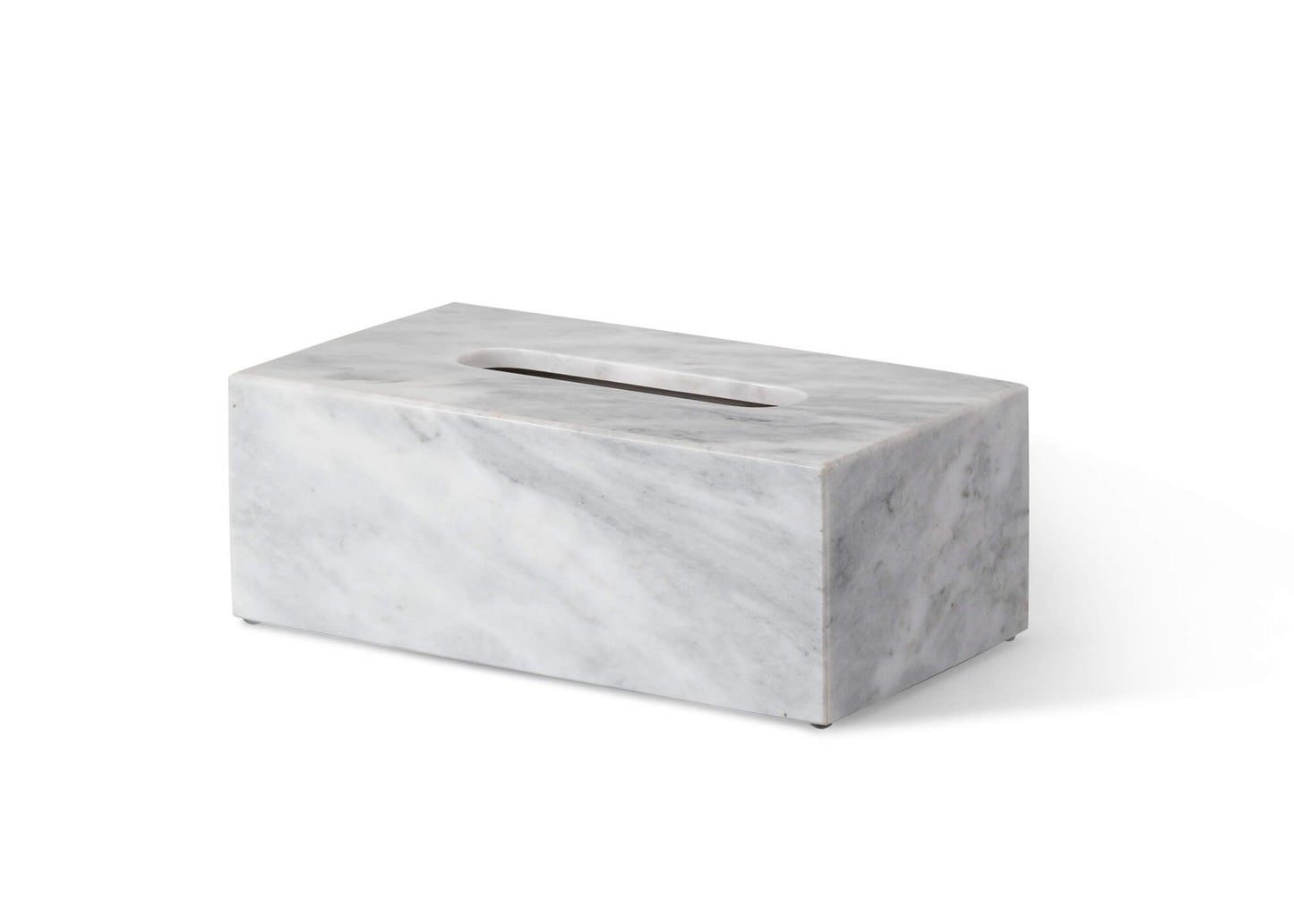 Shadow Grey Marble Rectangular Tissue Box by Royal Bee Design