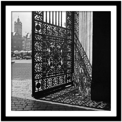 Shadows with Iron Gate Residence Castle Darmstadt, Germany, 1938, Printed 2021-DYV-997889