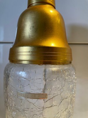 Shaker and Ice Bucket in Gilt from Val Saint Lambert, 1960s, Set of 2-XQY-924272