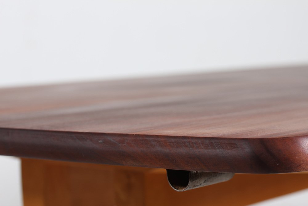 Shaker Table Model C 18 of Teak and Beech by Børge Mogensen for FDB Møbler, Denmark, 1950s