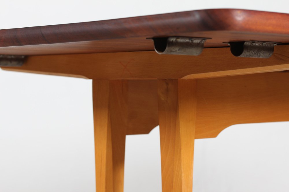 Shaker Table Model C 18 of Teak and Beech by Børge Mogensen for FDB Møbler, Denmark, 1950s