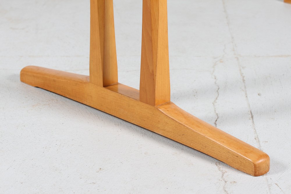 Shaker Table Model C 18 of Teak and Beech by Børge Mogensen for FDB Møbler, Denmark, 1950s