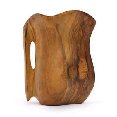 Shaped Wooden Jug Vase in the Style of Alexandre Noll, 1960s-EZ-1311869