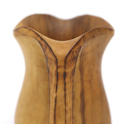 Shaped Wooden Jug Vase in the Style of Alexandre Noll, 1960s-EZ-1311869