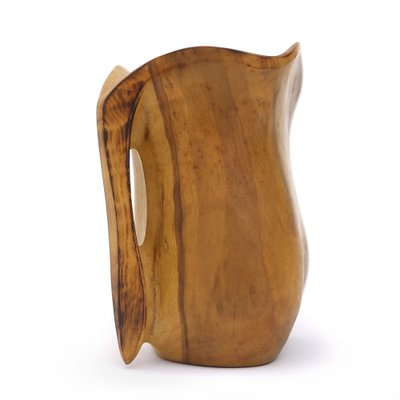 Shaped Wooden Jug Vase in the Style of Alexandre Noll, 1960s-EZ-1311869