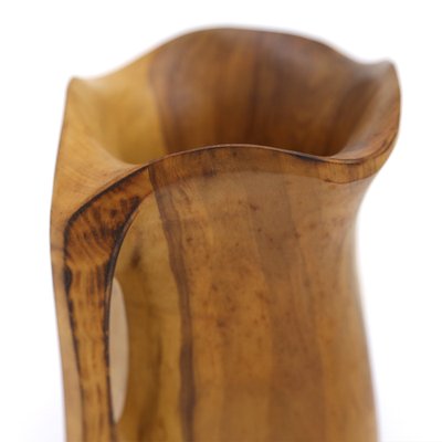 Shaped Wooden Jug Vase in the Style of Alexandre Noll, 1960s-EZ-1311869