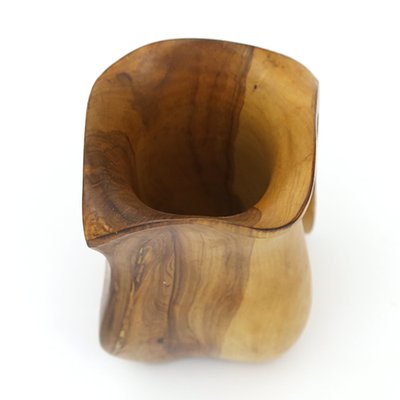 Shaped Wooden Jug Vase in the Style of Alexandre Noll, 1960s-EZ-1311869