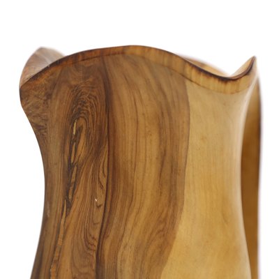 Shaped Wooden Jug Vase in the Style of Alexandre Noll, 1960s-EZ-1311869