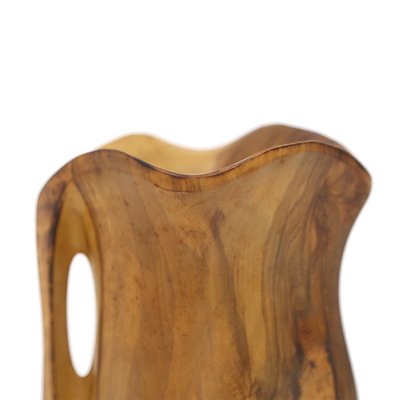 Shaped Wooden Jug Vase in the Style of Alexandre Noll, 1960s-EZ-1311869