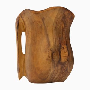 Shaped Wooden Jug Vase in the Style of Alexandre Noll, 1960s-EZ-1311869