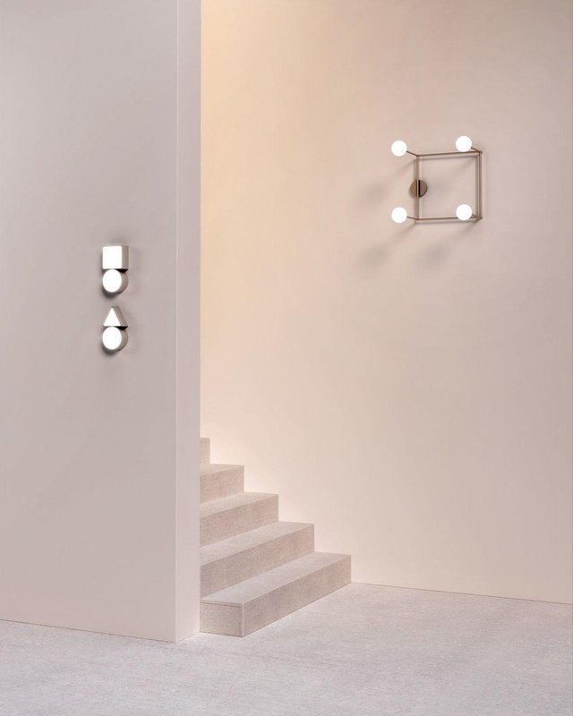 Shapes Square Brass Wall Light by Atelier Areti