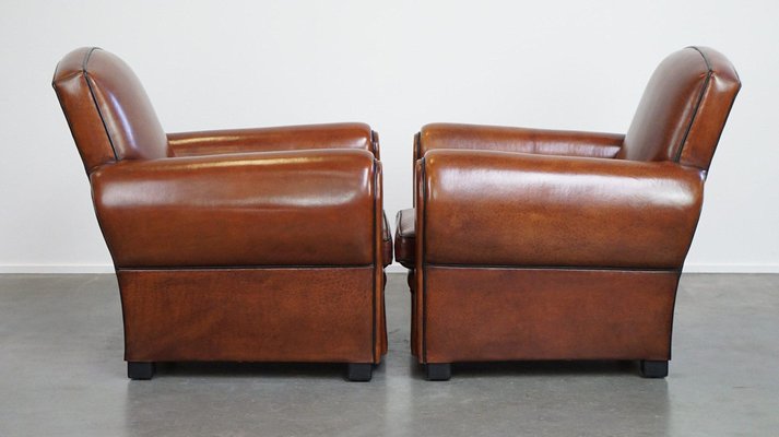 Sheep Leather Armchairs, Set of 2-HPP-2036607