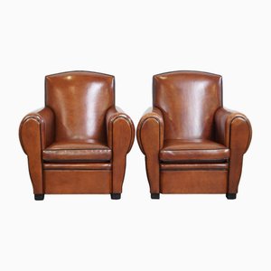 Sheep Leather Armchairs, Set of 2-HPP-2036607