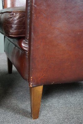 Sheep Leather Armchairs with High Backs, Set of 2-HPP-1786166