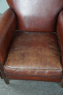 Sheep Leather Armchairs with High Backs, Set of 2-HPP-1786166