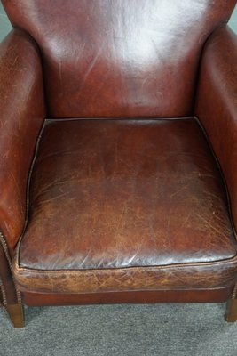 Sheep Leather Armchairs with High Backs, Set of 2-HPP-1786166