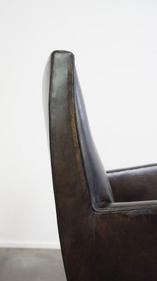 Sheep Leather Dining Room Chairs attributed to Bart Van Bekhoven, Set of 4-HPP-2036600