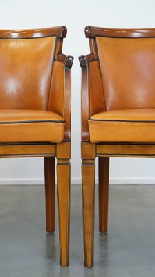 Sheep Leather Dining Room Chairs, Set of 4-HPP-2036602