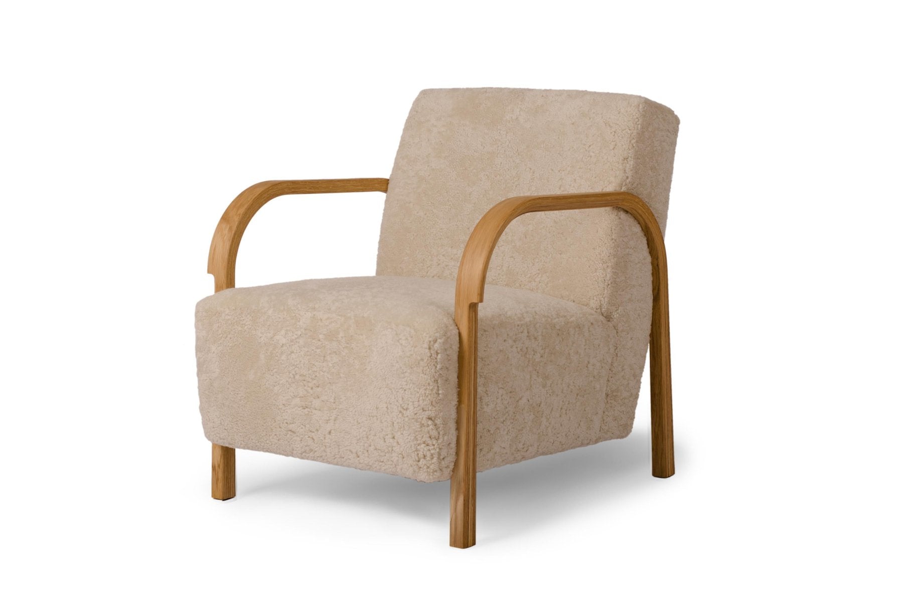 Sheepskin Arch Lounge Chairs by Mazo Design, Set of 2