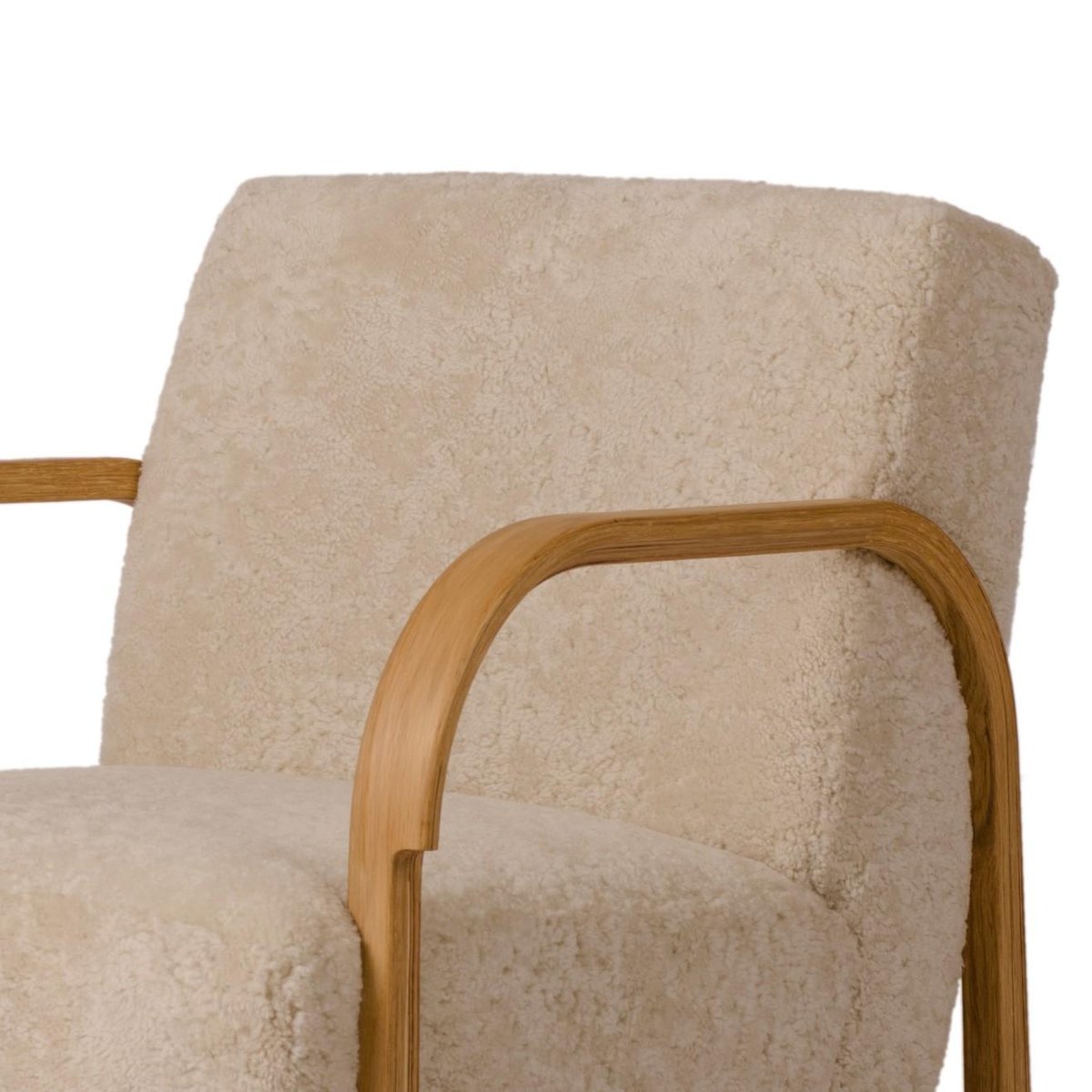 Sheepskin Arch Lounge Chairs by Mazo Design, Set of 2