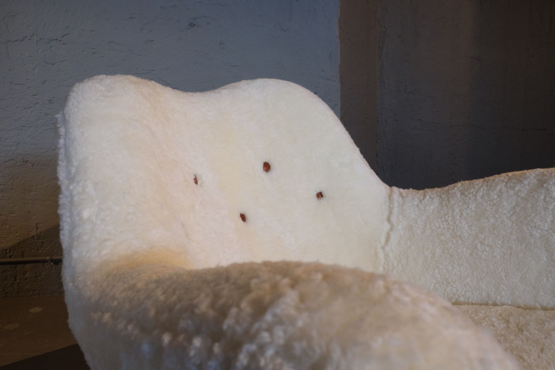 Sheepskin Armchairs from Sten Wicéns Möbelfabrik, 1950s, Set of 2