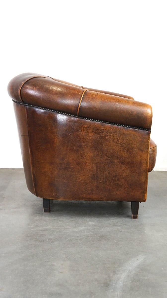 Sheepskin Leather Club Armchair