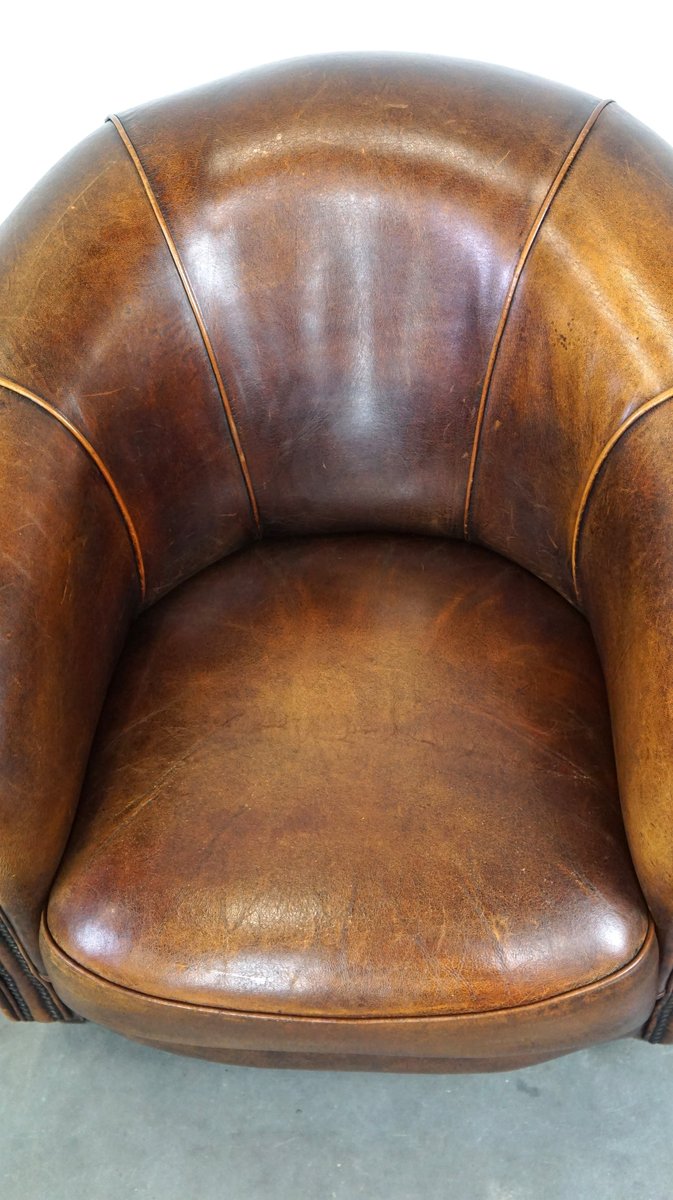 Sheepskin Leather Club Armchair