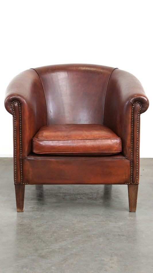 Sheepskin Leather Club Chair