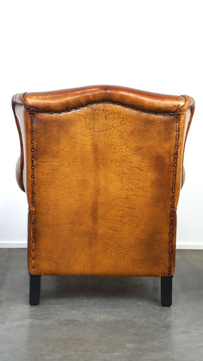 Sheepskin Leather Wingback Armchair