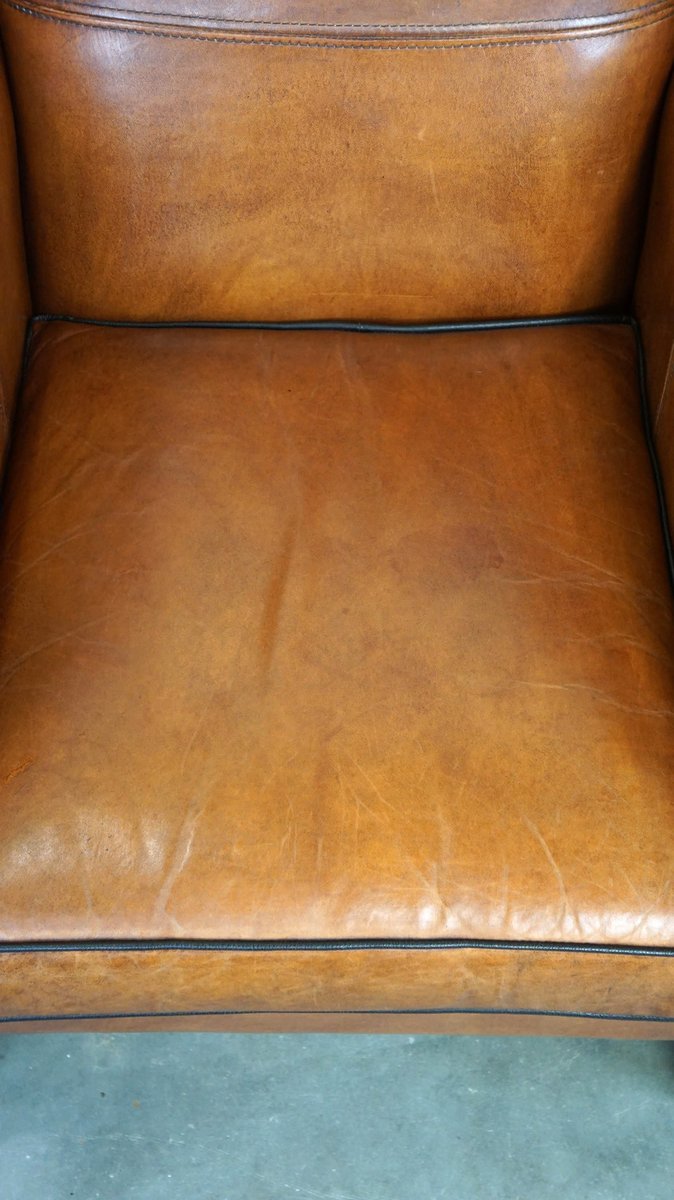 Sheepskin Leather Wingback Armchair