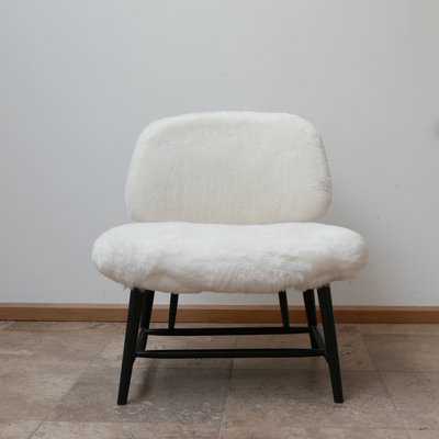 Sheepskin Shearling TeVe Lounge Chairs by Alf Svensson, Set of 2-JRP-943805