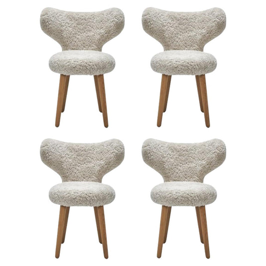 Sheepskin WNG Chairs by Mazo Design, Set of 4