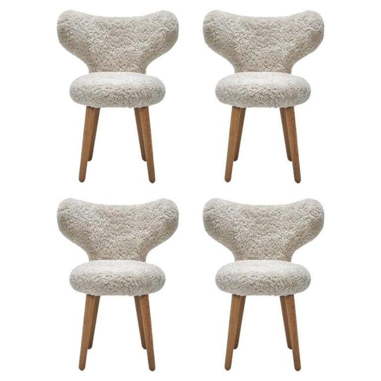 Sheepskin WNG Chairs by Mazo Design, Set of 4